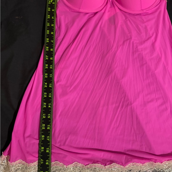 Hot Pink Victoria’s Secret slip dress or chemise w bra - Picture 3 of 5